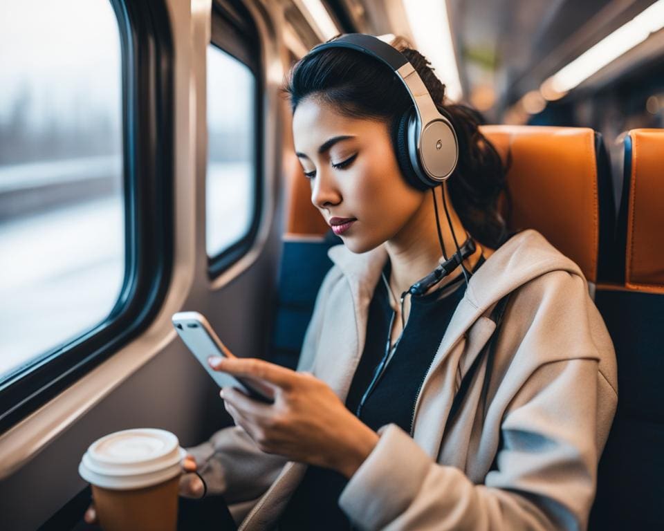 Podcast luisteren tijdens treinreizen