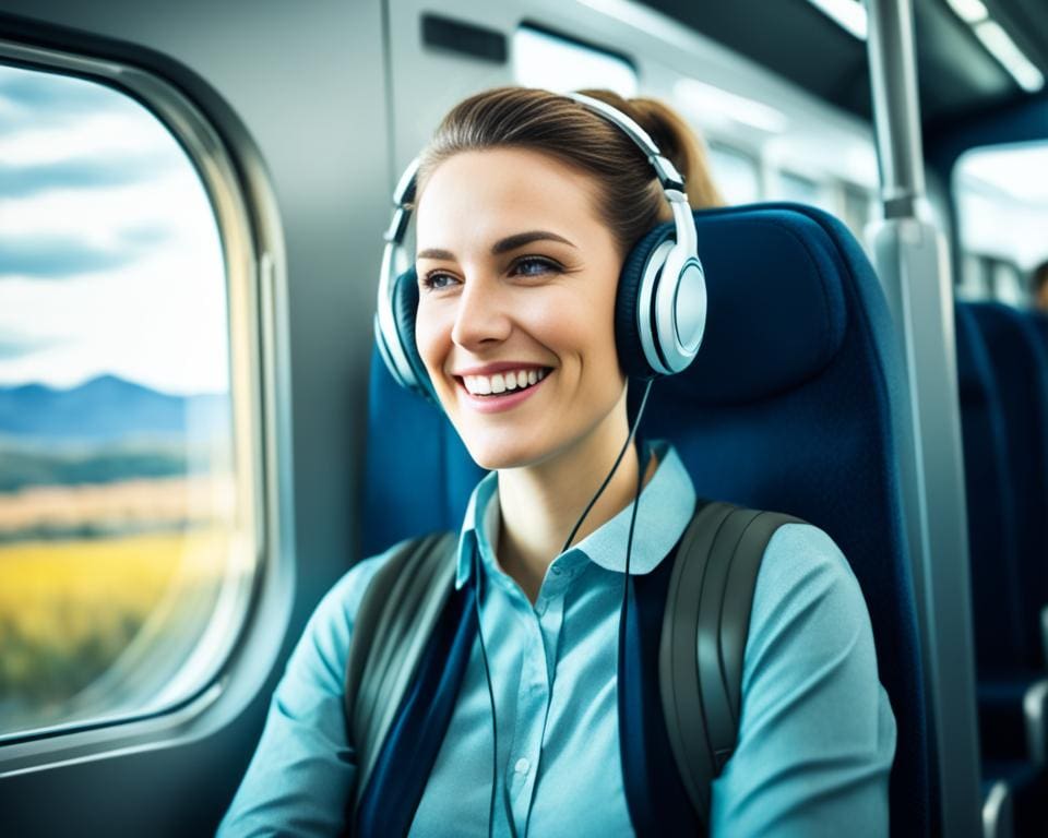 audio-entertainment in de trein
