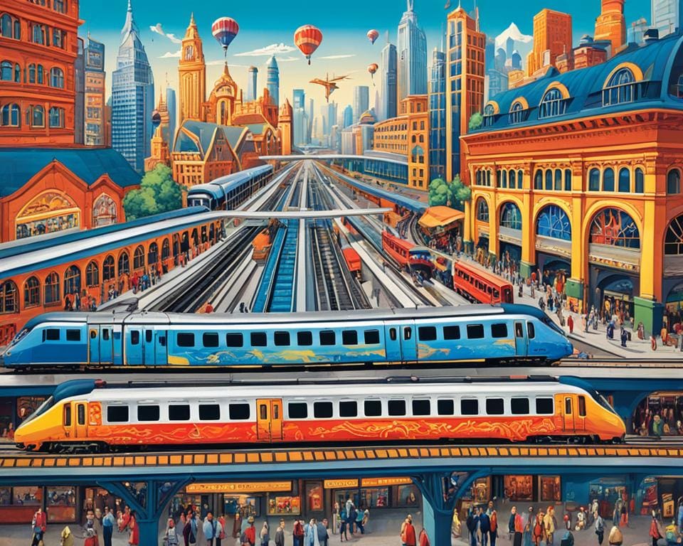 populaire steden met de trein