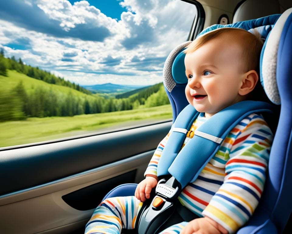 auto reizen met baby